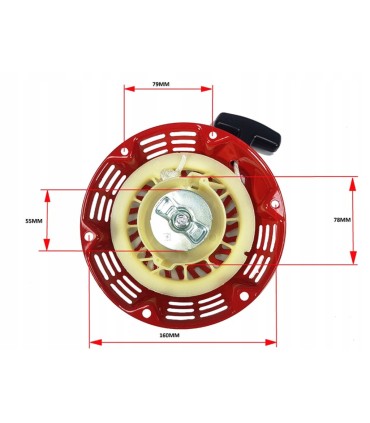 STARTER DO SILNIKA GX160 (BIAŁY)