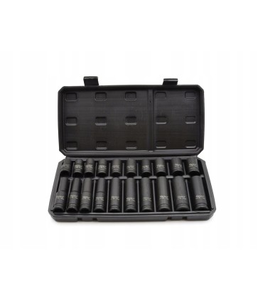 NASADKI UDAROWE 1/2 ZESTAW 20 SZTUK 10-19mm DŁUGIE KRÓTKIE WALIZKA 6-KĄTNE