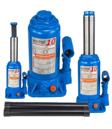 PODNOŚNIK HYDRAULICZNY 10T SŁUPKOWY BUTELKOWY ZAWÓR UPUSTOWY TŁOK 40MM