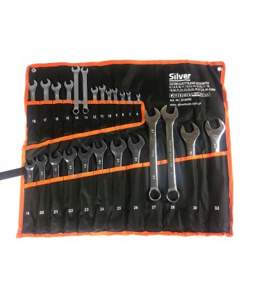 Kluce płasko-oczkowe 25 szt SILVER