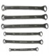 KLUCZE OCZKOWE PROSTE DŁUGIE DO NAPINACZY 8-21mm ZESTAW 6 SZTUK STAL CrV