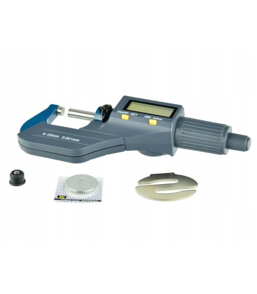 MIKROMETR ELEKTRONICZNY LCD 0-25 MM 0,001M PRECYZJA POMIARU ZACISK DŹWIGOWY