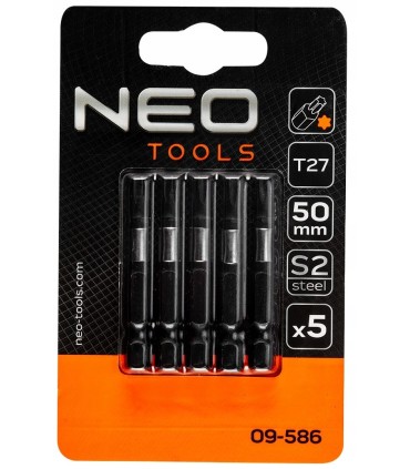 BITY UDAROWE STAL S2 50MM T27 5SZT NEO SYSTEM ANTYPOŚLIZGOWY BLISTER