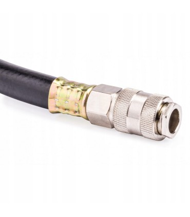 WĄŻ PNEUMATYCZNY 10X17MM 20 BAR 20M GUMOWY OLEJOODPORNY SZYBKIE PODŁĄCZENIE