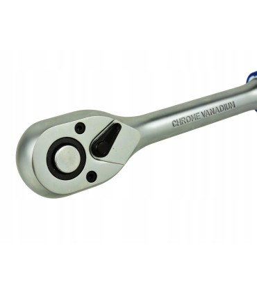 GRZECHOTKA 1/2" DO KLUCZY NASADOWYCH TRESZCZOTKA 45 ZĘBÓW CRV ERGONOMICZNA