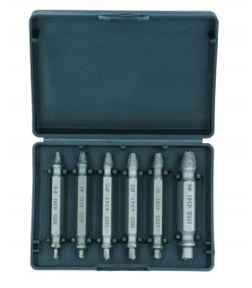 WYKRĘTAKI DO ZERWANYCH ZAPIECZONYCH ŚRUB SZPILEK 6ELE ZESTAW UNIWERSALNE