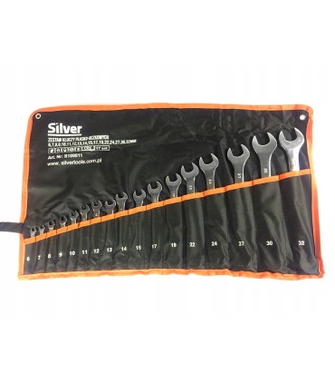 KLUCZE PŁASKO-OCZKOWE ZESTAW 17 EL 6-32MM WYTRZYMAŁA PŁACHTA MOCNE OCZKA