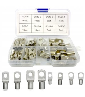 KONEKTORY KOŃCÓWKI KABLOWE RUROWE OCZKOWE SOLIDNE OPAKOWANIE