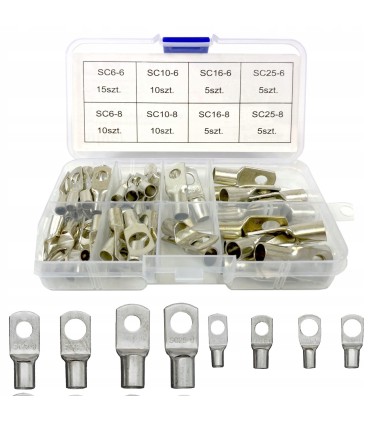 KONEKTORY KOŃCÓWKI KABLOWE RUROWE OCZKOWE SOLIDNE OPAKOWANIE