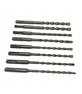 WIERTŁA DO BETONU SDS PLUS ZESTAW 8ELEMENTÓW W WYGODNEJ PLASTIKOWEJ KASETCE