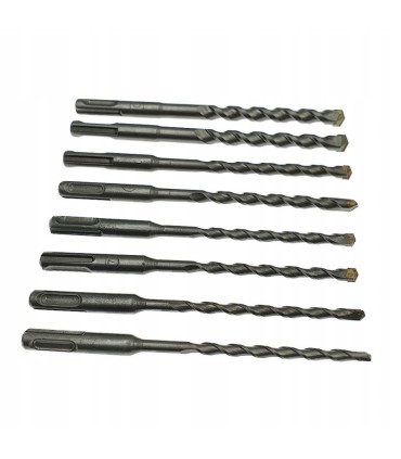 WIERTŁA DO BETONU SDS PLUS ZESTAW 8ELEMENTÓW W WYGODNEJ PLASTIKOWEJ KASETCE