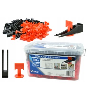 SYSTEM DO PŁYTEK 100 KLINÓW + 700 KLIPSÓW 1,5mm ZESTAW DO POZIOMOWANIA