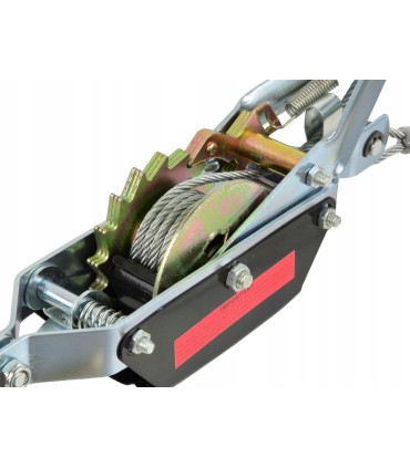 WCIĄGARKA LINOWA DŹWIGNIOWA POZIOMA 2000KG STALOWA LINA WYTRZYMAŁE HAKI