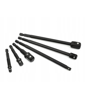 ZESTAW PRZEDŁUŻEK UDAROWYCH HEX 1/4" 1/2" 6SZT PRZEDŁUŻKI UDAROWE KULKOWE