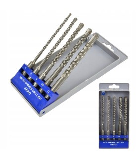 WIERTŁA DO BETONU SYSTEM MOCOWANIA SDS PLUS + ZESTAW 5-12MM 5 SZTUK SOLIDNE