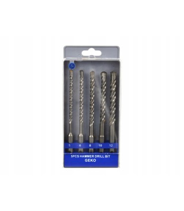 WIERTŁA DO BETONU SYSTEM MOCOWANIA SDS PLUS + ZESTAW 5-12MM 5 SZTUK SOLIDNE