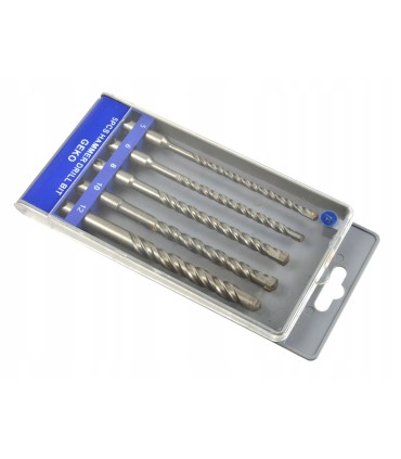 WIERTŁA DO BETONU SYSTEM MOCOWANIA SDS PLUS + ZESTAW 5-12MM 5 SZTUK SOLIDNE