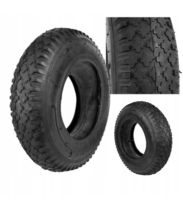 OPONA Z DĘTKĄ 4.00-6/2PR DO TACZKI WÓZKA KOŁO DO 136KG 320MM SZEROKOŚĆ 90MM