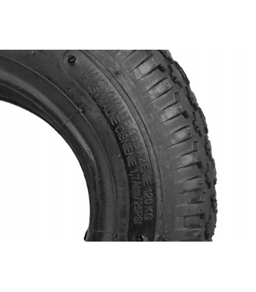 OPONA Z DĘTKĄ 4.00-6/2PR DO TACZKI WÓZKA KOŁO DO 136KG 320MM SZEROKOŚĆ 90MM