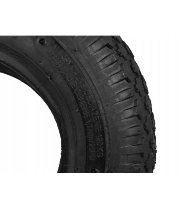 OPONA Z DĘTKĄ 4.00-6/2PR DO TACZKI WÓZKA KOŁO DO 136KG 320MM SZEROKOŚĆ 90MM