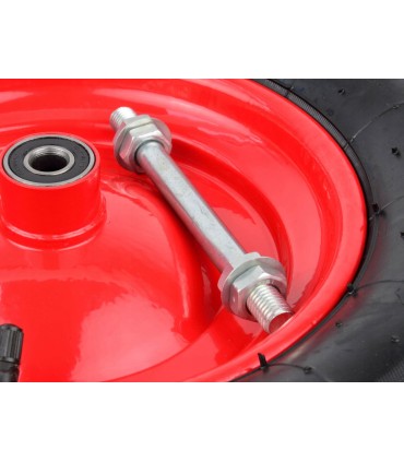 KOŁO DO TACZKI 4.00-8/2 95MM DO WÓZKA ZESTAW OŚKA DO KOŁA METALOWA FELGA