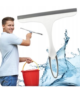 ŚCIĄGACZKA DO WODY UCHWYT 25CM BIAŁA DO SZYB ERGONOMICZNY WYGODNY PROFIL