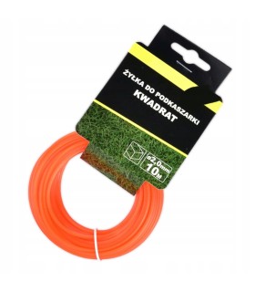 Żyłka Zbrojona Do Podkaszarki Kosy Kwadrat 2.0MMx10M Wzmocniona Trwała