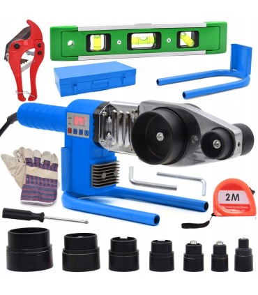 Zgrzewarka LCD do Rur PP PCV MATRYCE 16-63mm 2800W Polifuzyjna Wyświetlacz