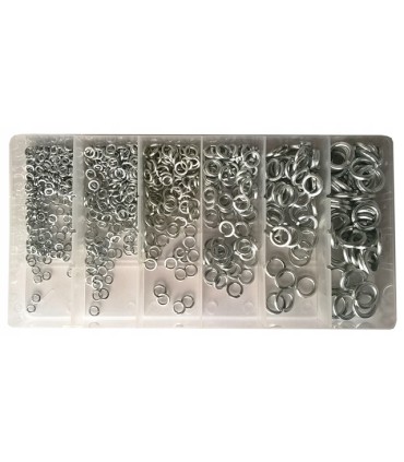 ZESTAW PODKŁADEK ZABEZPIECZAJĄCYCH SPRĘŻYNOWYCH 800SZT M3-M10 PODKŁADKI