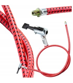 WĘŻYK DO POMPKI ROWEROWEJ SAMOCHODOWEJ GWINT 8 MM 100 CM KOŃCÓWKA Z ZAWOREM