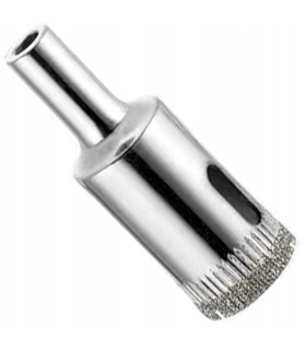 OTWORNICA DIAMENTOWA GRES SZKŁO 20 MM STALOWY KORPUS UCHWYT WALCOWY