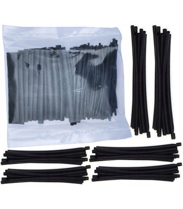 RURKI TERMOKURCZLIWE 100 SZT CZARNE ZESTAW RUREK POLIOLEFIN IZOLACYJNE