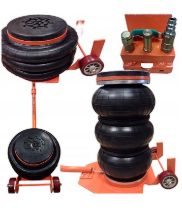 PODNOŚNIK PNEUMATYCZNY BAŁWANEK 3.5T GUMA 3500 SPRĘŻONE POWIETRZE 15-40CM