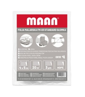 Folia malarska FM-03 STANDARD SŁOMKA 4 x 5 m (1 CIENKA)