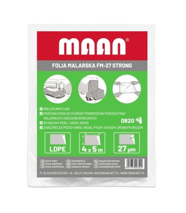 Folia malarska FM-27 STRONG 4 x 5 m (3 GRUBA SUPER)