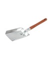 Łopatka do węgla z drewnianym uchwytem – blacha ocynkowana 440×115 mm