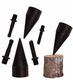 Wiertło – świder do łupania drewna 42mm +  zestaw adapterów 3szt. 