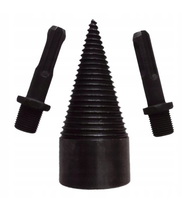 Wiertło – świder do łupania drewna 42mm +  zestaw adapterów 3szt. 