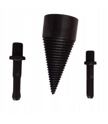 Wiertło – świder do łupania drewna 42mm +  zestaw adapterów 3szt. 