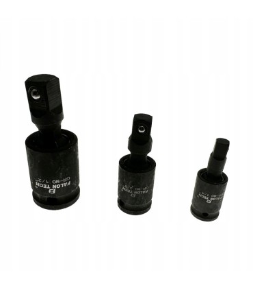 PRZEGUBY UDAROWE KULISTE 1/2 1/4 3/8 KULOWE 3SZT STAL CHROMOWO-MOLIBDENOWA