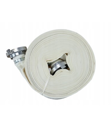 WĄŻ STRAŻACKI PARCIANY DO WODY 2" 30M Z KOŃCÓWKAMI SZYBKOZŁĄCZKI BIAŁY