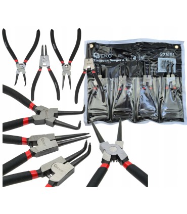 Szczypce Seeger'a 180mm/7" 4el. GEKO