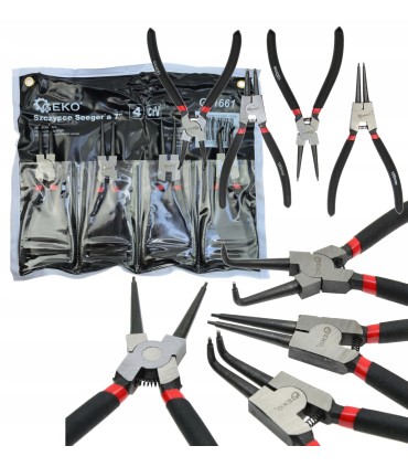 Szczypce Seeger'a 180mm/7" 4el. GEKO