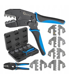 Zaciskarka do końcówek konektorowych kabli + kpl. 5 matryc