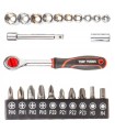 ZESTAW KLUCZY NASADOWYCH 1/4" 23 SZT
