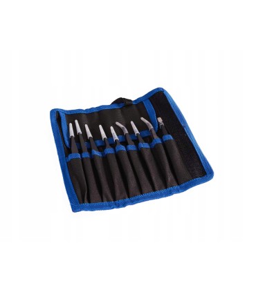Zestaw pęset precyzyjnych metalowych 9szt