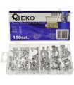 ZESTAW NAKRĘTEK NITONAKRĘTEK ALUMINIOWYCH 150 ELEMENTÓW M3-M10 SOLIDNE