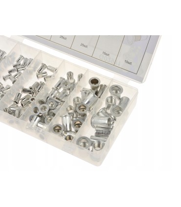 Zestaw nitonakrętek aluminiowych 150szt
