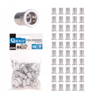 Zestaw nitonakrętek aluminiowych M8 1.0-3.5 50szt