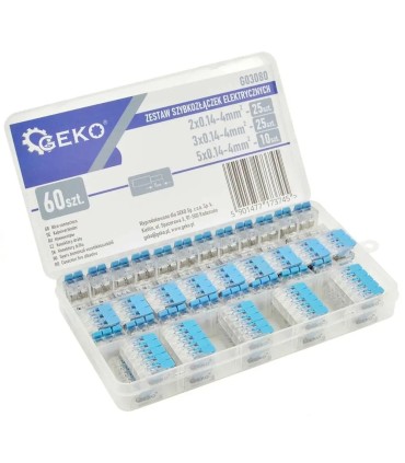 Zestaw szybkozłączek elektrycznych 60el. 0,2-4mm2 